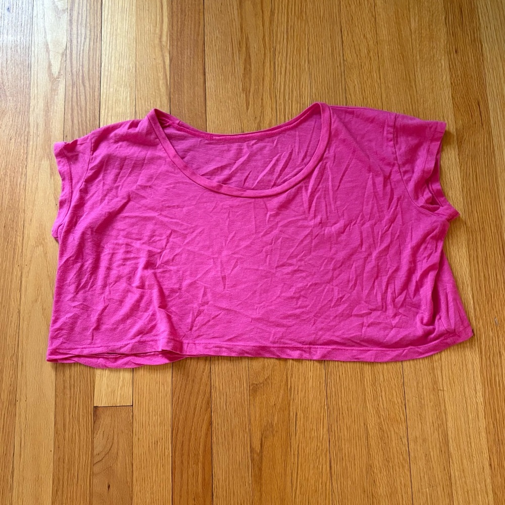 American Apparel Pink Crop Top
